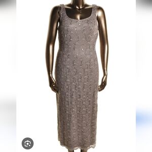 R&M Richards 14 Sequence Biege Midi Dress